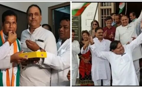 वीडियो : खैरागढ़ विधानसभा उपचुनाव : राजीव भवन में बजे ढोल, बंटी मिठाईयां,जीत से पहले ही कांग्रेस ने मनाया जश्न,