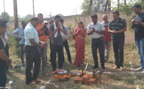 ‘श्री राम शिव हनुमान मंदिर’ के लिए किया गया भूमि पूजन, मीडिया कर्मी आवासीय परिसर में हो रहा है निर्माण