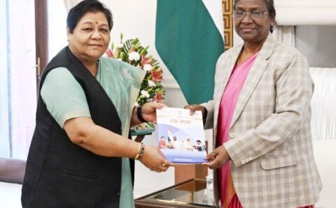 राष्ट्रपति द्रौपदी मुर्मु से राज्यपाल उइके ने की सौजन्य भेंट