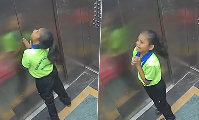 20 मिनट तक लिफ्ट में फंसी रही 5 साल की मासूम बच्ची, वीडियो हुआ वायरल…