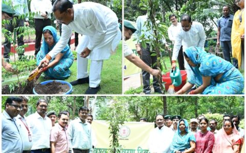विश्व पर्यावरण दिवस : मुख्यमंत्री ने सपरिवार अपने निवास परिसर में रोपा, नीम, रुद्राक्ष और चीकू का पौधा