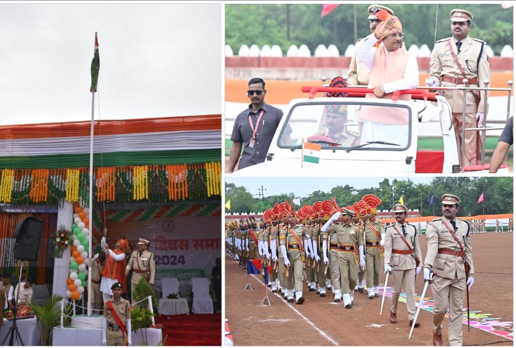 सीएम साय ने किया ध्वजारोहण, कहा- लाखों देश के सपूत की कुर्बानी के बाद हमें मिली आजादी, क्रीड़ा योजना महोत्सव की घोषणा