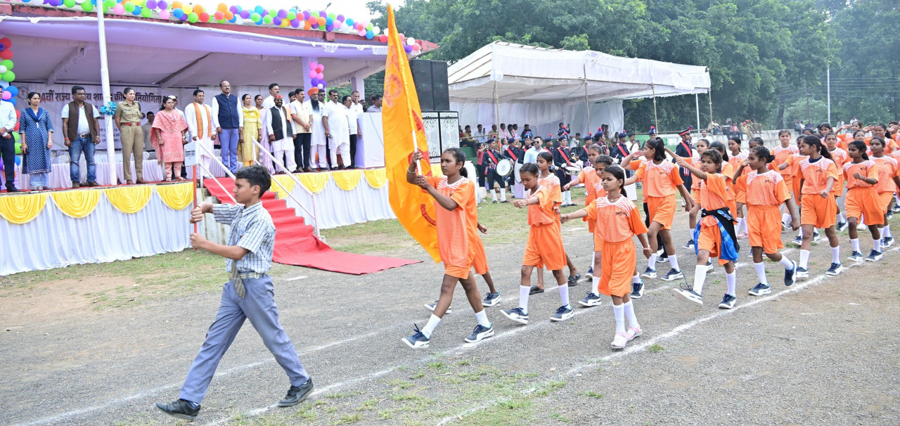 24वीं राज्य स्तरीय शालेय खेल प्रतियोगिता का भव्य शुभारंभ