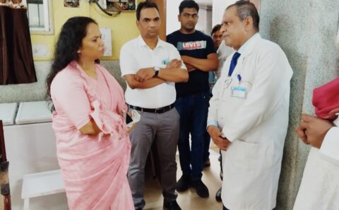 आयुक्त चिकित्सा शिक्षा शिखा राजपूत ने अम्बेडकर अस्पताल का किया निरीक्षण