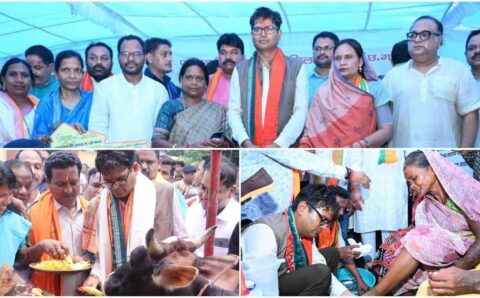 वित्त मंत्री ओ.पी. चौधरी ने तमनार में विकास कार्यों का शिलान्यास किया, पशुपालकों और संग्राहकों को किया सम्मानित