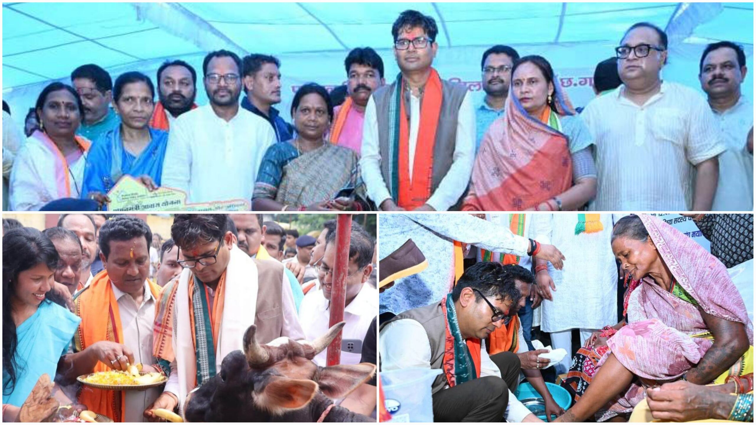 वित्त मंत्री ओ.पी. चौधरी ने तमनार में विकास कार्यों का शिलान्यास किया, पशुपालकों और संग्राहकों को किया सम्मानित