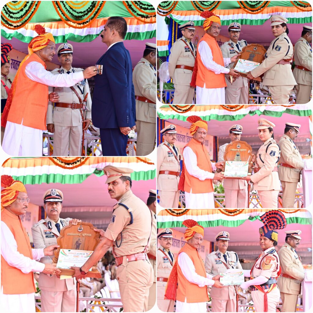 स्वतंत्रता दिवस समारोह: मुख्यमंत्री ने 35 पुलिस अधिकारियों एवं जवानों को पुलिस पदकों से किया सम्मानित