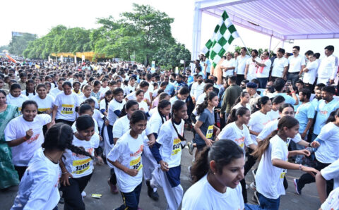 स्वस्थ और नशामुक्त भारत के लिए ‘नमो युवा रन’ का खेल विभाग ने किया आयोजन