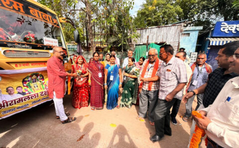 श्रीरामलला दर्शन योजना, श्रद्धालुओं को अयोध्या धाम के लिए किया गया रवाना