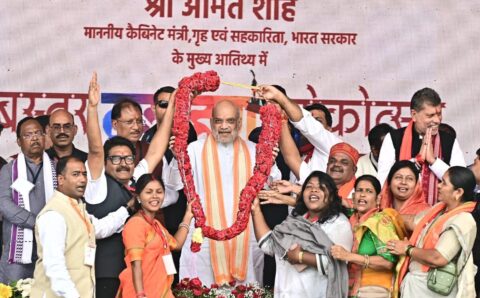 केन्द्रीय गृह मंत्री शाह ने आज छत्तीसगढ़ के जगदलपुर में बस्तर दशहरा महोत्सव को संबोधित किया