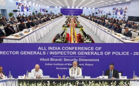 रायपुर में डीजीपी/आईजीपी कांफ्रेंस की अध्यक्षता कर रहे प्रधानमंत्री मोदी