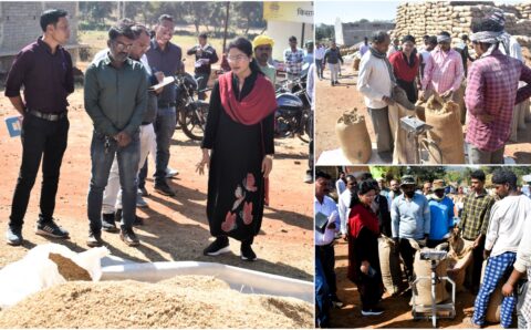 धान खरीदी केंद्रों का कलेक्टर ने किया आकस्मिक निरीक्षण