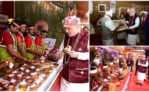 अमित शाह ने देखा बस्तर की जनजातीय विरासत का वैभव, विजेता दलों से मिलकर बढ़ाया उत्साह