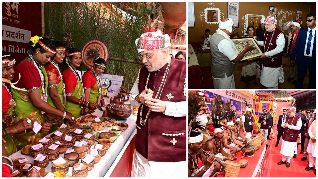 अमित शाह ने देखा बस्तर की जनजातीय विरासत का वैभव, विजेता दलों से मिलकर बढ़ाया उत्साह
