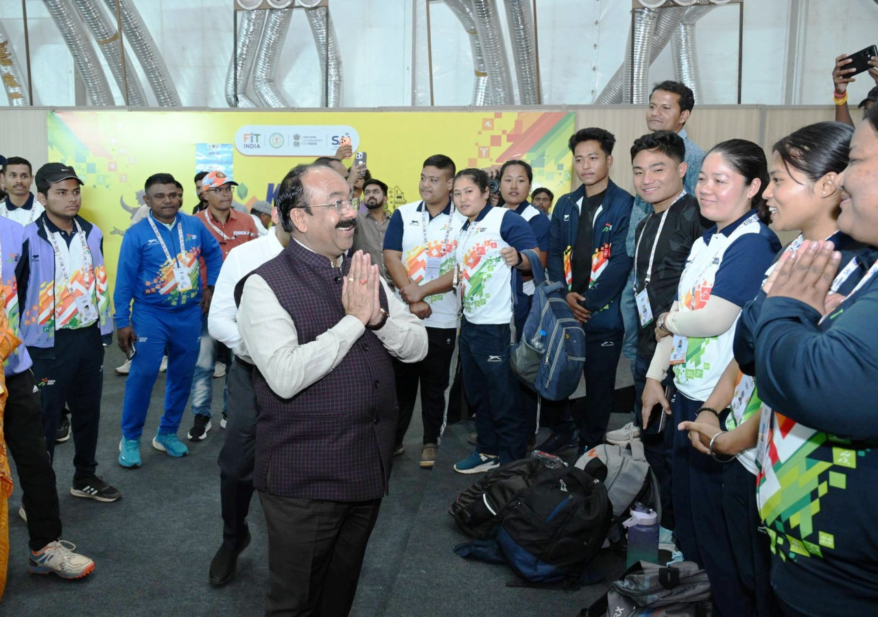 उप मुख्यमंत्री साव खेलो इंडिया ट्राइबल गेम्स देखने पहुंचे