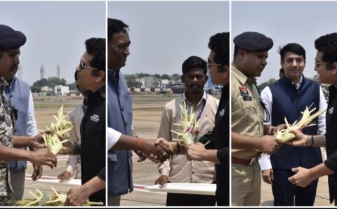 भारत रत्न सचिन तेंदुलकर का एयरपोर्ट में आत्मीय स्वागत